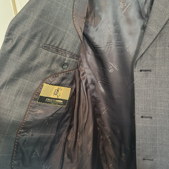 Prontomoda men’s grey suit jacket size 38 - Picture 4 of 5